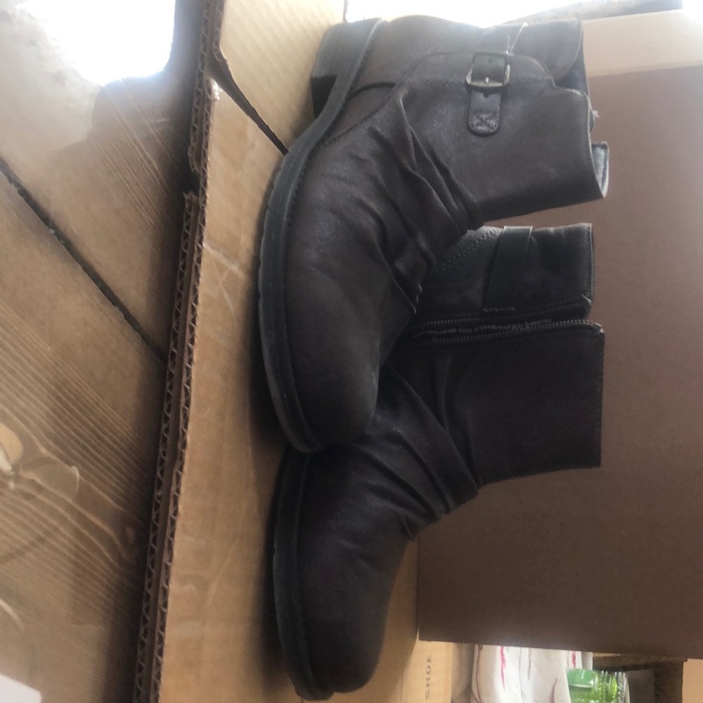 Ankle Boots Side Zip Drk Brown